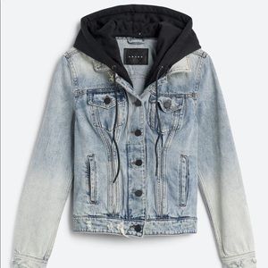 Blank NYC - Medium Denim Jacket with Detachable Hood